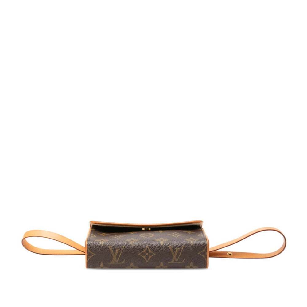 LOUIS VUITTON Authentic Brown Monogram Leather Pochette Hobo Bag - Picture 3 of 7